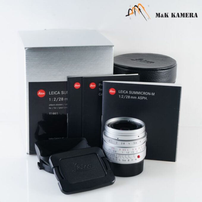 Leica Summicron-M 28mm f/2 ASPH Silver Lens, Germany (11661)