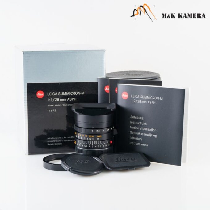 Leica Summicron-M 28mm f/2 E46 Asph II 11672 Black Lens, Germany (11672)