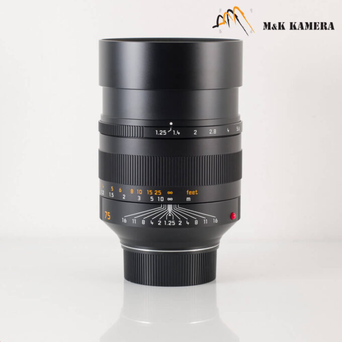 Leica Noctilux-M 75mm f/1.25 E67 Asph Black Lens, Germany (11676)