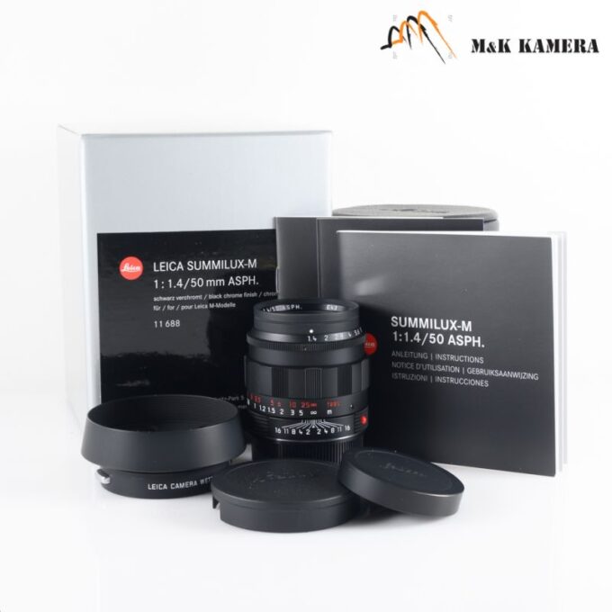 Leica Summilux-M 50mm f/1.4 ASPH Black Chrome Lens, Germany (11688)