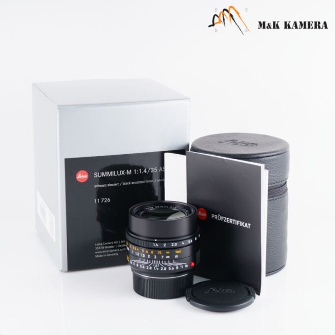 Leica Summilux-M 35mm f/1.4 E46 ASPH Black Lens, Germany (11726)