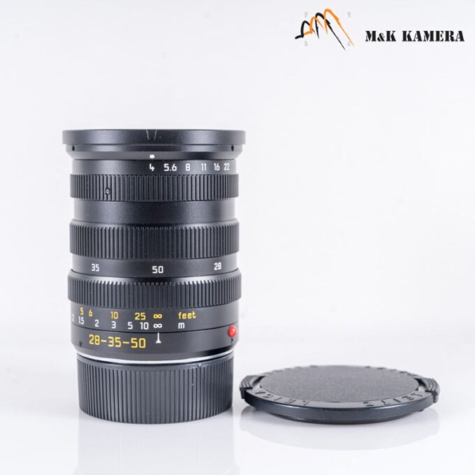 Leica Tri-Elmar-M 28-35-50mm f/4 E55 Asph Black Lens, Germany (11890)